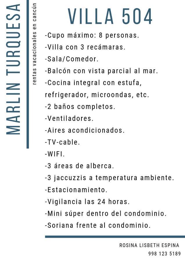 Ferienwohnung MARLIN TURQUESA RENTAS VACACIONALEs Cancún Exterior foto